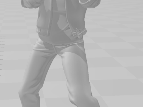 Bonecos 3d style manga anime eddy murphy axel fol cop beverly style caricato 3D Print Model