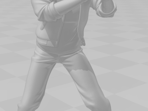 Bonecos 3d style manga anime eddy murphy axel fol cop beverly style caricato 3D Print Model