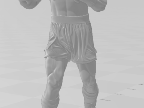 Bonecos estilo 3d mangá anime sylvestre rocky balboa estilo caricato Modelo de Impressão 3D