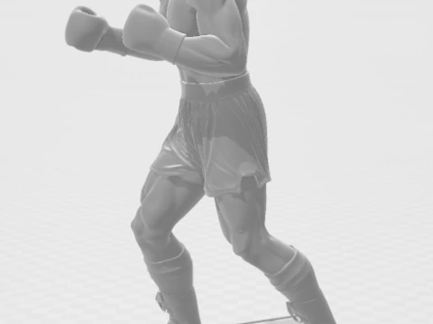 Bonecos 3d style manga anime sylvestre rocky balboa style caricato 3D Print Model