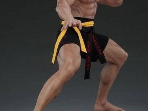 Bonecos 3D-stijl manga anime JCVD van damme draak witte stijl caricato 3D printmodel