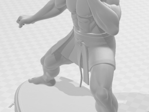 Bonecos 3d style manga anime JCVD van damme dragon white style caricato 3D Print Model