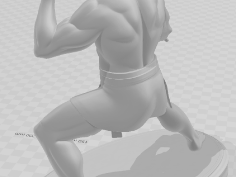 Bonecos 3d style manga anime JCVD van damme dragon white style caricato 3D Print Model