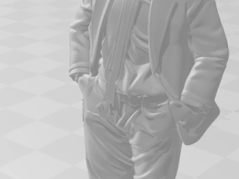 Bonecos 3d style manga anime MR bean style caricato 3D Print Model