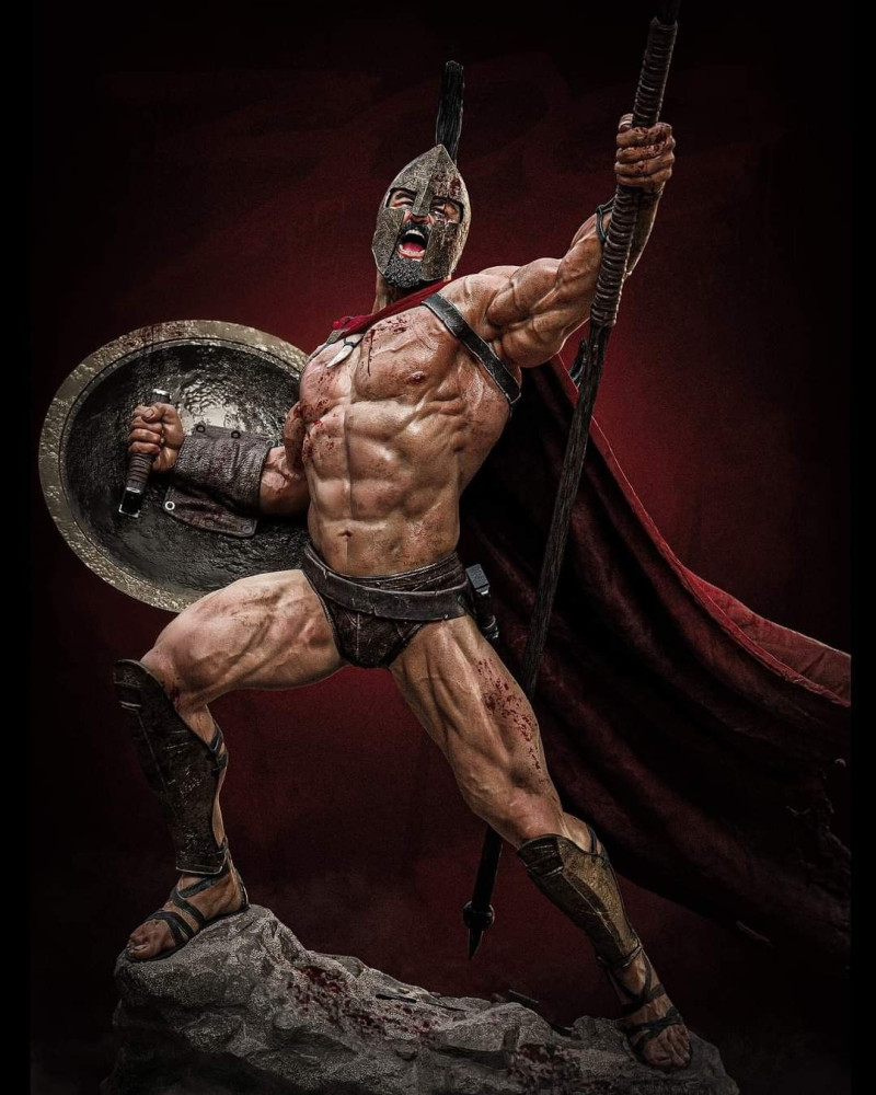 Bonecos 3d style manga anime warrior spartan style caricato 3D Print Model .c4d .max .obj .3ds .fbx .stl .blend