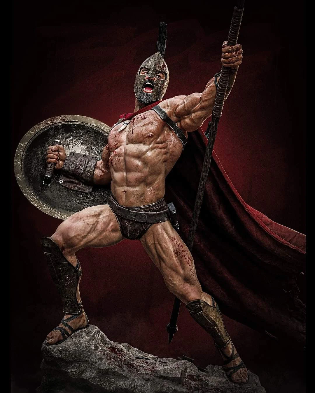 Bonecos 3d style manga anime warrior spartan style caricato 3D Print Model .c4d .max .obj .3ds .fbx .stl .blend 