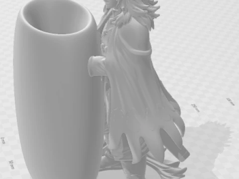 Bonecos 3d style manga anime demon slayer pen holder style caricato 3D Print Model