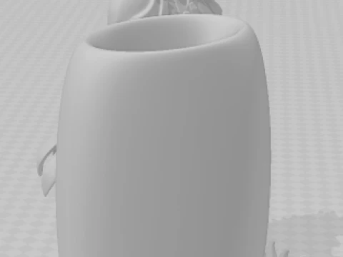Bonecos 3d style manga anime demon slayer pen holder style caricato 3D Print Model