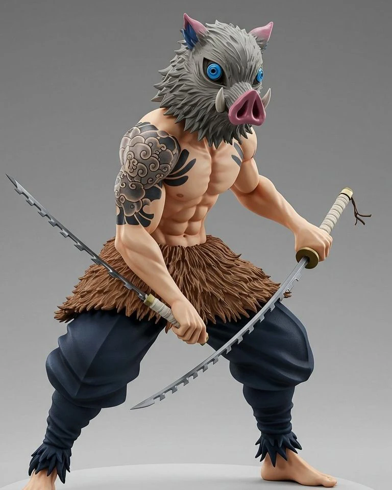 Bonecos 3d style manga anime demon slayer style caricato 3D Print Model .c4d .max .obj .3ds .fbx .stl .blend 