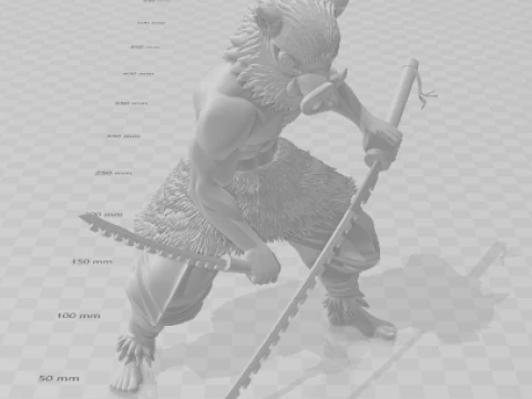 Bonecos 3d style manga anime demon slayer style caricato 3D Print Model