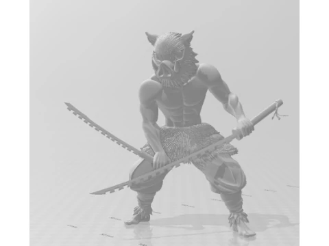 Bonecos 3d style manga anime demon slayer style caricato 3D Print Model