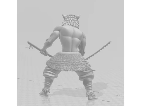Bonecos 3d style manga anime demon slayer style caricato 3D Print Model