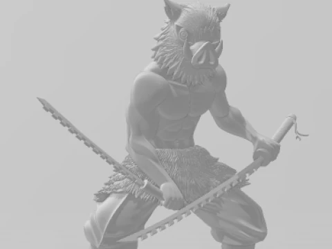 Bonecos 3d style manga anime demon slayer style caricato 3D Print Model