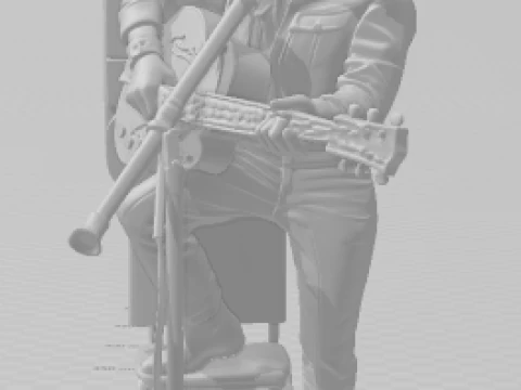 Bonecos 3d style manga anime music elvis presley style caricato 3D Print Model