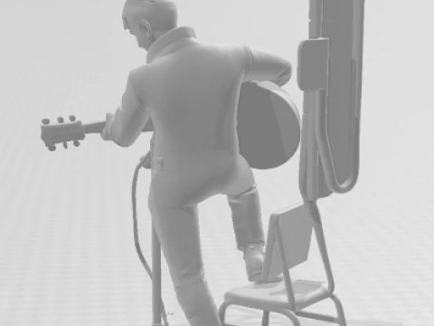 Bonecos 3d style manga anime music elvis presley style caricato 3D Print Model