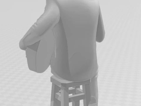 Bonecos 3d style manga anime music jimi hendrix style caricato 3D Print Model