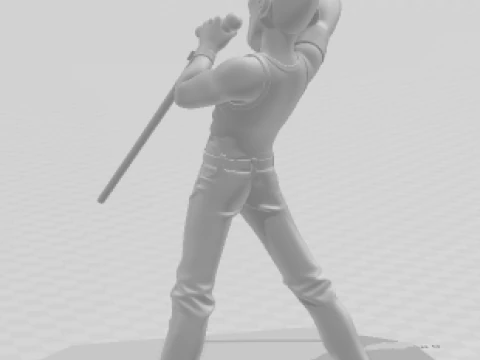 Bonecos 3d style manga anime music fred mercury style caricato 3D Print Model
