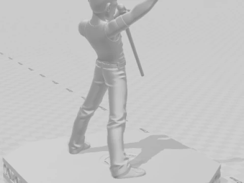 Bonecos 3d style manga anime music fred mercury style caricato 3D Print Model