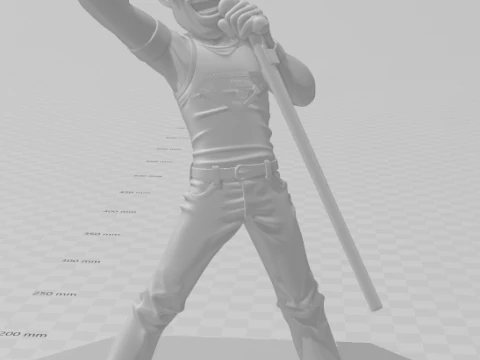 Bonecos 3d style manga anime music fred mercury style caricato 3D Print Model
