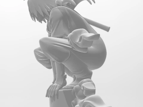 Bonecos 3d style manga anime naruto hitachi style caricato 3D Print Model