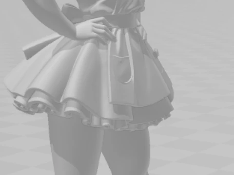 Bonecos 3d style manga anime alice wonderlands style caricato 3D Print Model