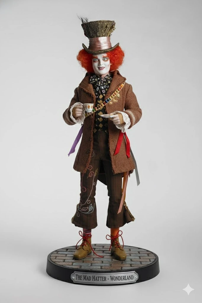 Bonecos 3d style manga anime mad hatter chapeleiro maluco wonderlands style caricato 3D Print Model .c4d .max .obj .3ds .fbx .stl .blend 