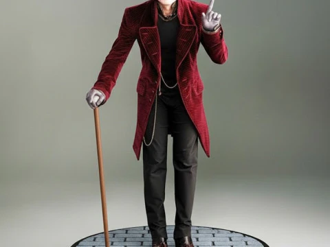 Bonecos 3D-Stil Manga Anime Wonka fantastisches Caricato im Schokoladenfabrik-Stil 3D Druckmodell