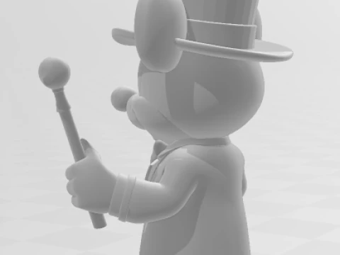Bonecos 3d style manga anime disney mickey mouse style caricato 3D Print Model