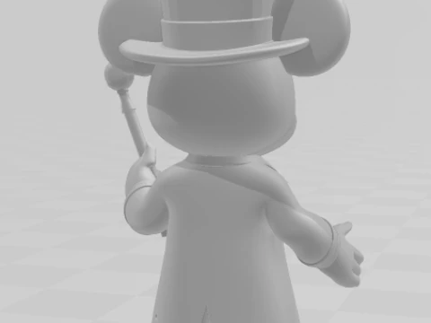 Bonecos 3d style manga anime disney mickey mouse style caricato 3D Print Model
