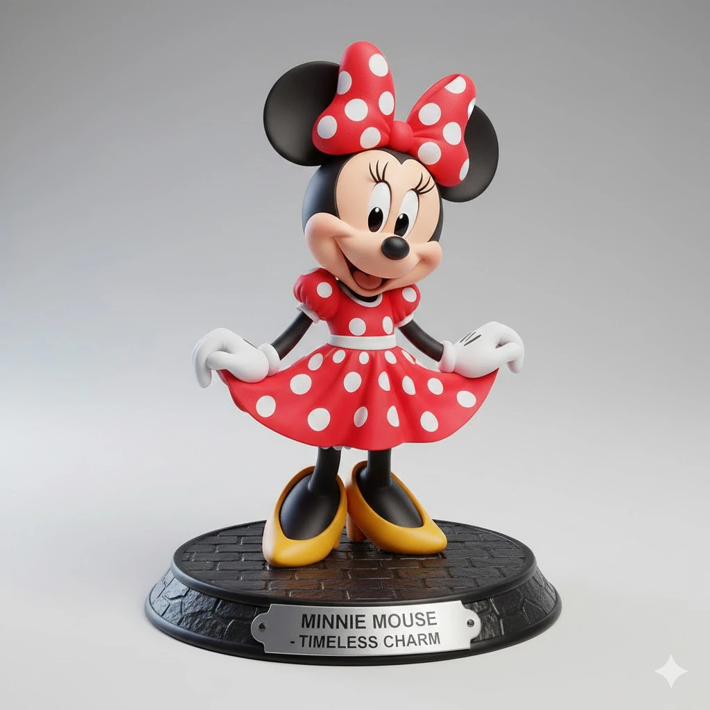 Bonecos 3d style manga anime disney minnie mouse style caricato 3D Print Model .c4d .max .obj .3ds .fbx .stl .blend 