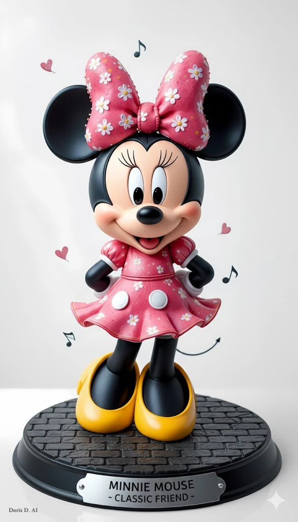 Bonecos 3d style manga anime disney minnie mouse style caricato 3D Print Model .c4d .max .obj .3ds .fbx .stl .blend 