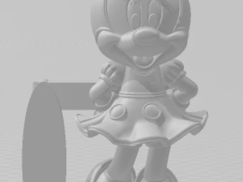 Bonecos 3d style manga anime disney minnie mouse style caricato 3D Print Model