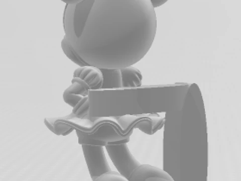 Bonecos 3d style manga anime disney minnie mouse style caricato 3D Print Model
