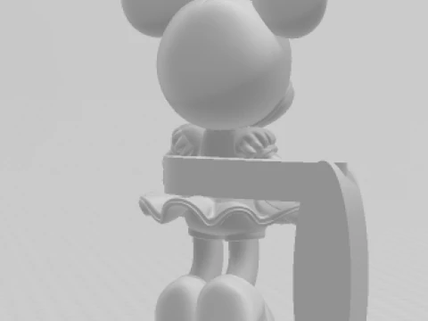 Bonecos 3d style manga anime disney minnie mouse style caricato 3D Print Model