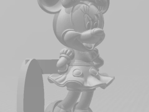Bonecos 3d style manga anime disney minnie mouse style caricato 3D Print Model