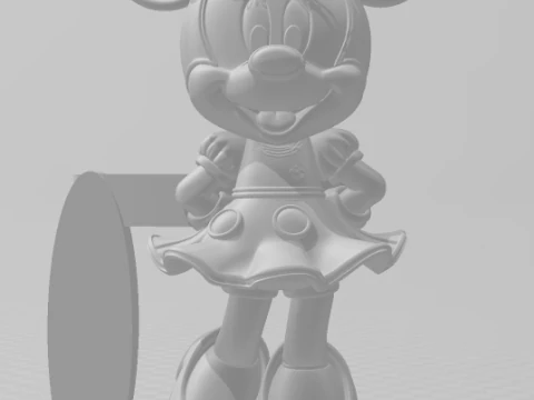 Bonecos 3d style manga anime disney minnie mouse style caricato 3D Print Model