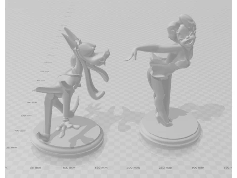 Bonecos 3d style manga anime lobo cartoon style caricato 3D Print Model