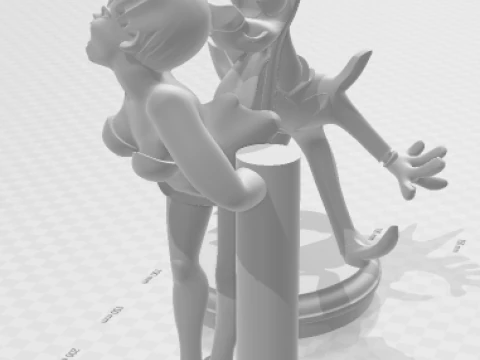 Bonecos 3d style manga anime lobo cartoon style caricato 3D Print Model