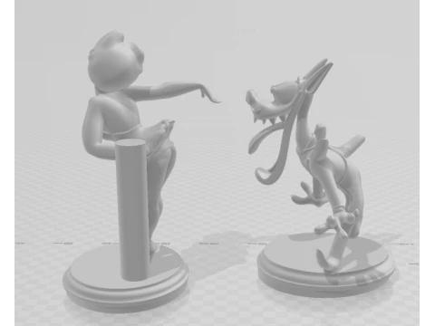 Bonecos 3d style manga anime lobo cartoon style caricato 3D Print Model