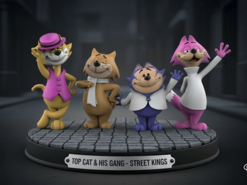 Bonecos estilo 3d mangá anime topcat estilo cartoon caricato Modelo de Impressão 3D