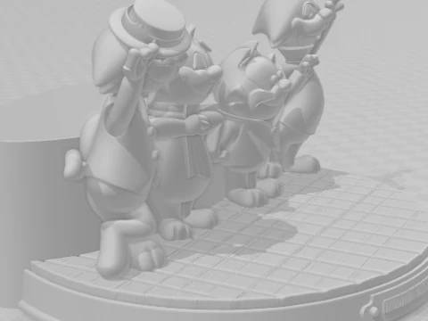 Bonecos 3d style manga anime topcat cartoon style caricato 3D Print Model
