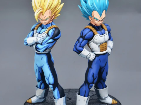 Bonecos 3D-Stil Manga Anime Dragonball Vegeta Stil Caricato 3D Druckmodell