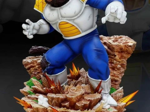 Bonecos 3d style manga anime dragonball monkey style caricato 3D Print Model