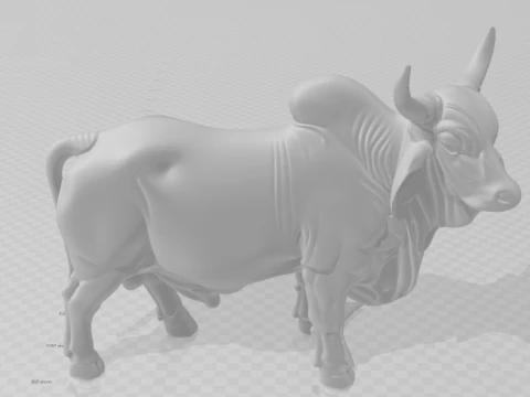 Bonecos 3d style manga anime ox cow cattle sheep style caricato 3D Print Model