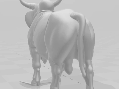 Bonecos 3d style manga anime ox cow cattle sheep style caricato 3D Print Model