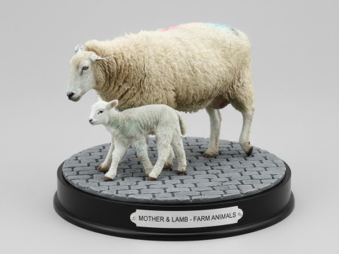 Bonecos estilo 3d mangá anime boi vaca gado ovelha estilo caricato Modelo de Impressão 3D