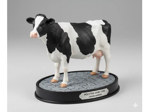 Bonecos 3D-Stil Manga Anime Ochse Kuh Rind Schaf Stil Caricato 3D Druckmodell