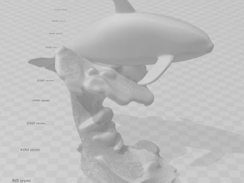 Bonecos 3d style manga anime sorca tubarao style caricato 3D Print Model