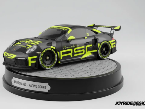 Bonecos 3D styl manga anime wyścig samochodowy rsr porsche styl caricato Model do druku 3D