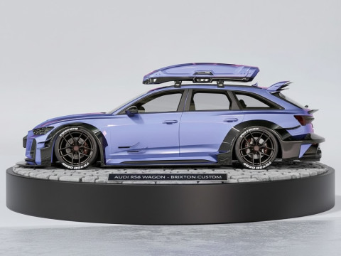 Bonecos 3d стиль манга аниме автогонки audi rs6 стиль caricato 3D Принт Модель